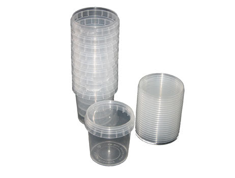 Clear 155ml Tubs With Lids - Carton Of 1000